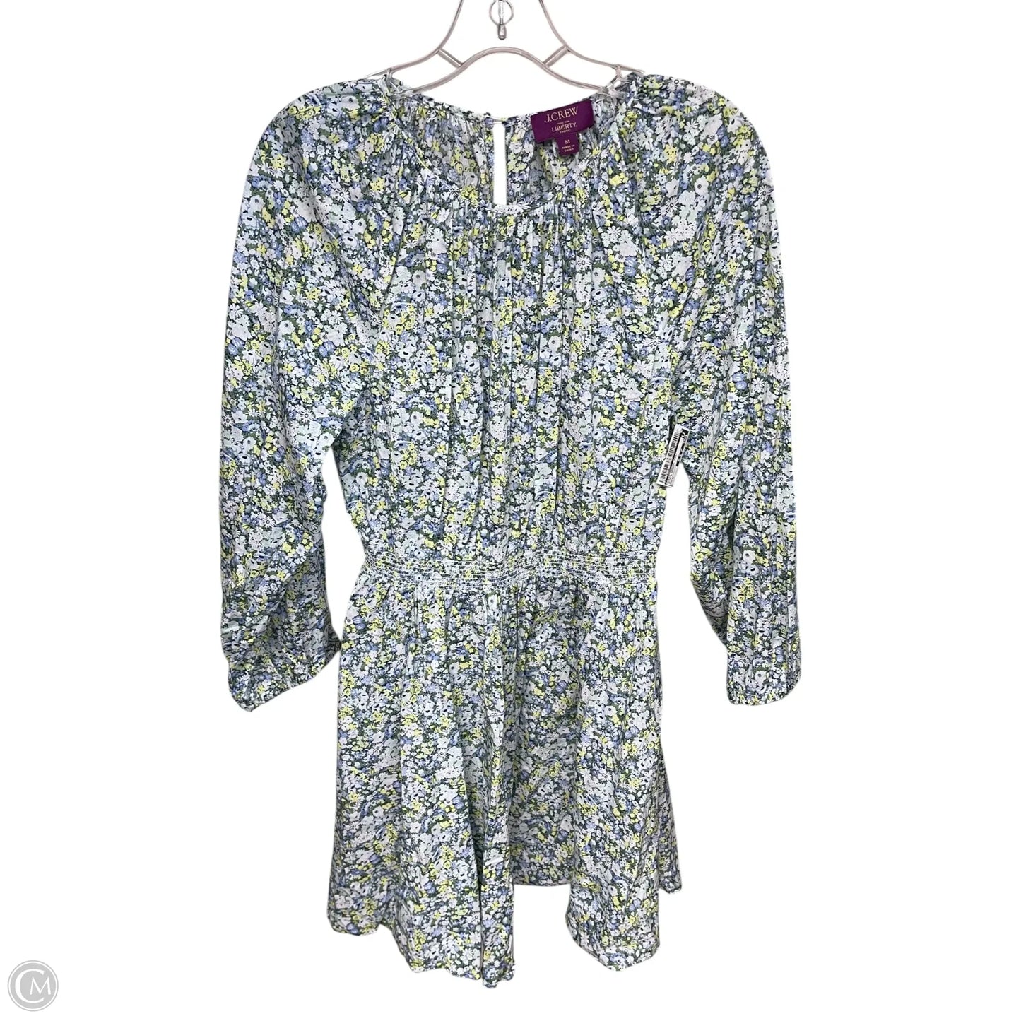 Dress Casual Midi By J. Crew In Blue & Green, Size: M