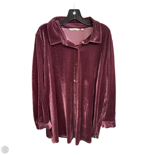 Top Long Sleeve By Soft Surroundings In Purple, Size: 3x