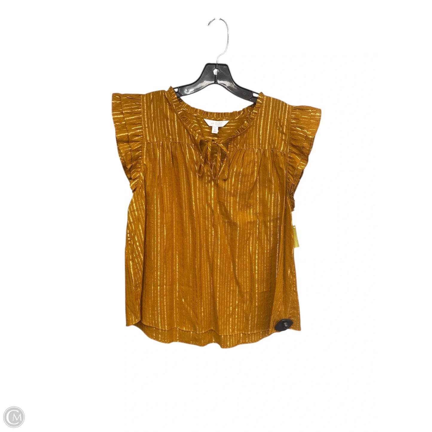 Top Sleeveless By Lc Lauren Conrad In Gold, Size: L