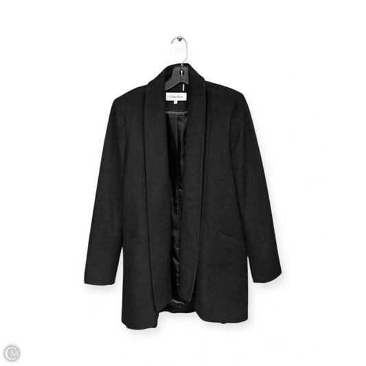 Coat Peacoat By Calvin Klein In Black, Size: S
