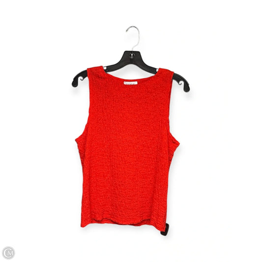 Top Sleeveless By Evereve In Orange, Size: L