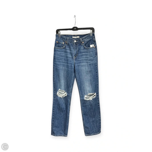 Jeans Straight By Levis In Blue Denim, Size: 2
