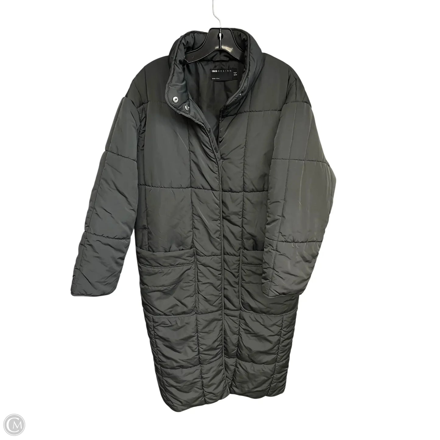 Jacket Puffer & Quilted By Asos In Grey, Size: 4
