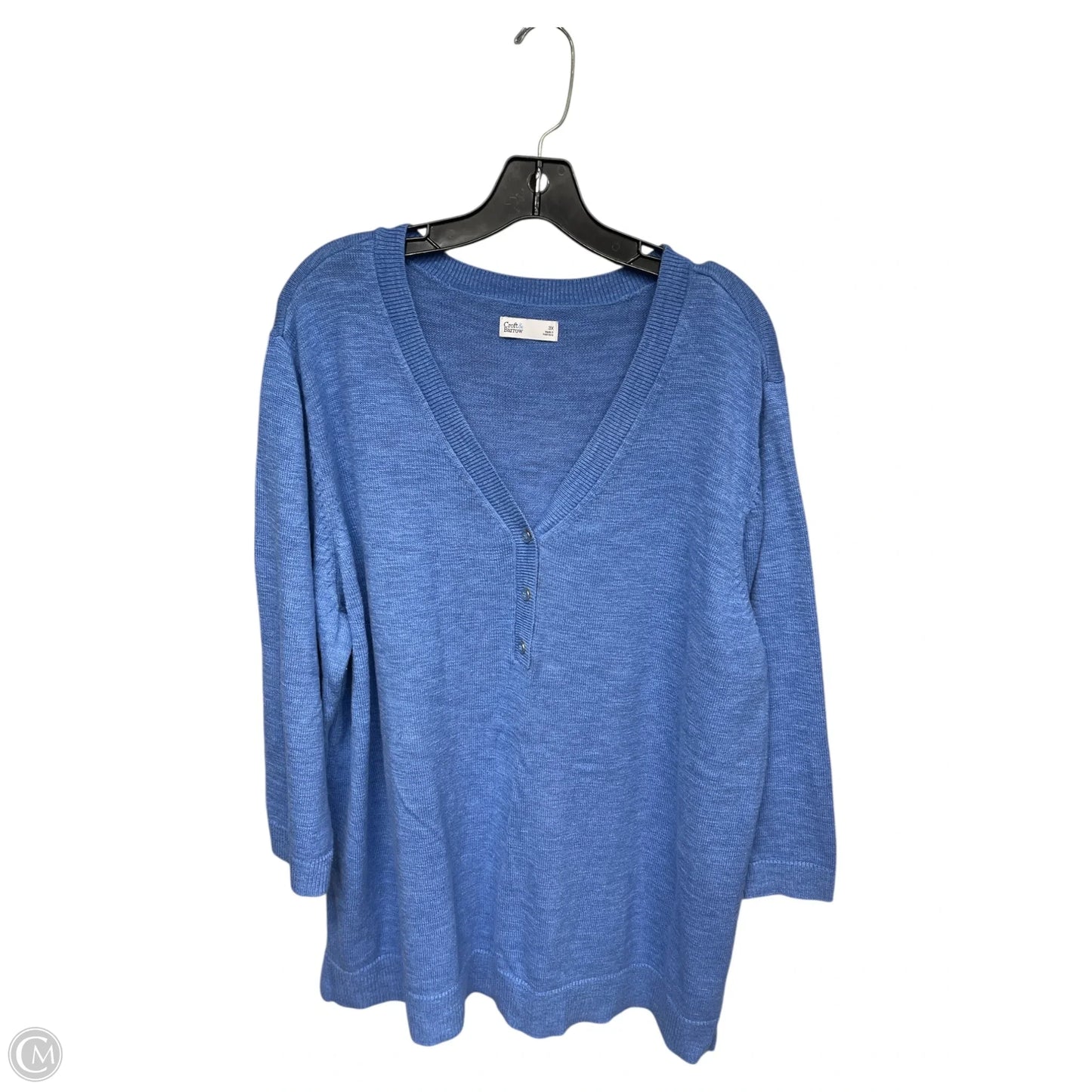 Sweater By Croft And Barrow In Blue, Size: 3x