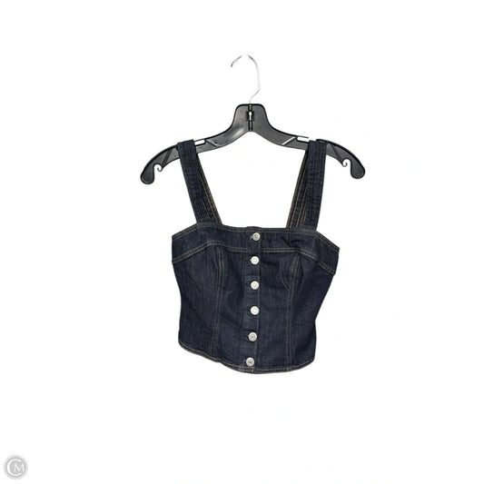 Top Sleeveless By Levis In Blue Denim, Size: Xs