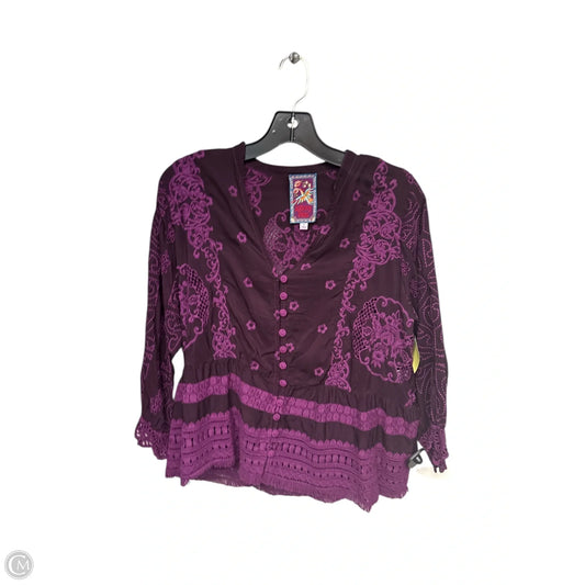 Top Long Sleeve By Johnny Was In Purple, Size: S