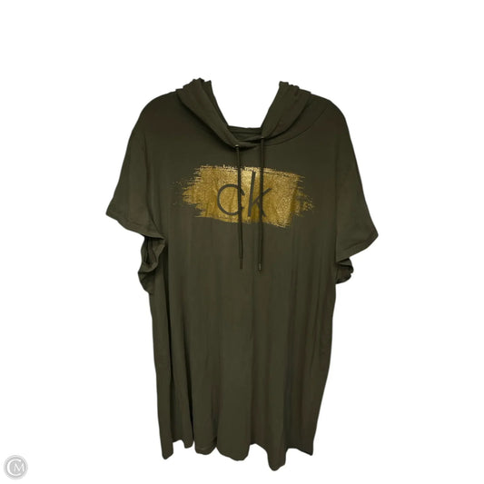 Dress Casual Short By Calvin Klein In Green, Size: 3x