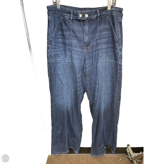 Jeans Wide Leg By American Eagle In Blue Denim, Size: 14