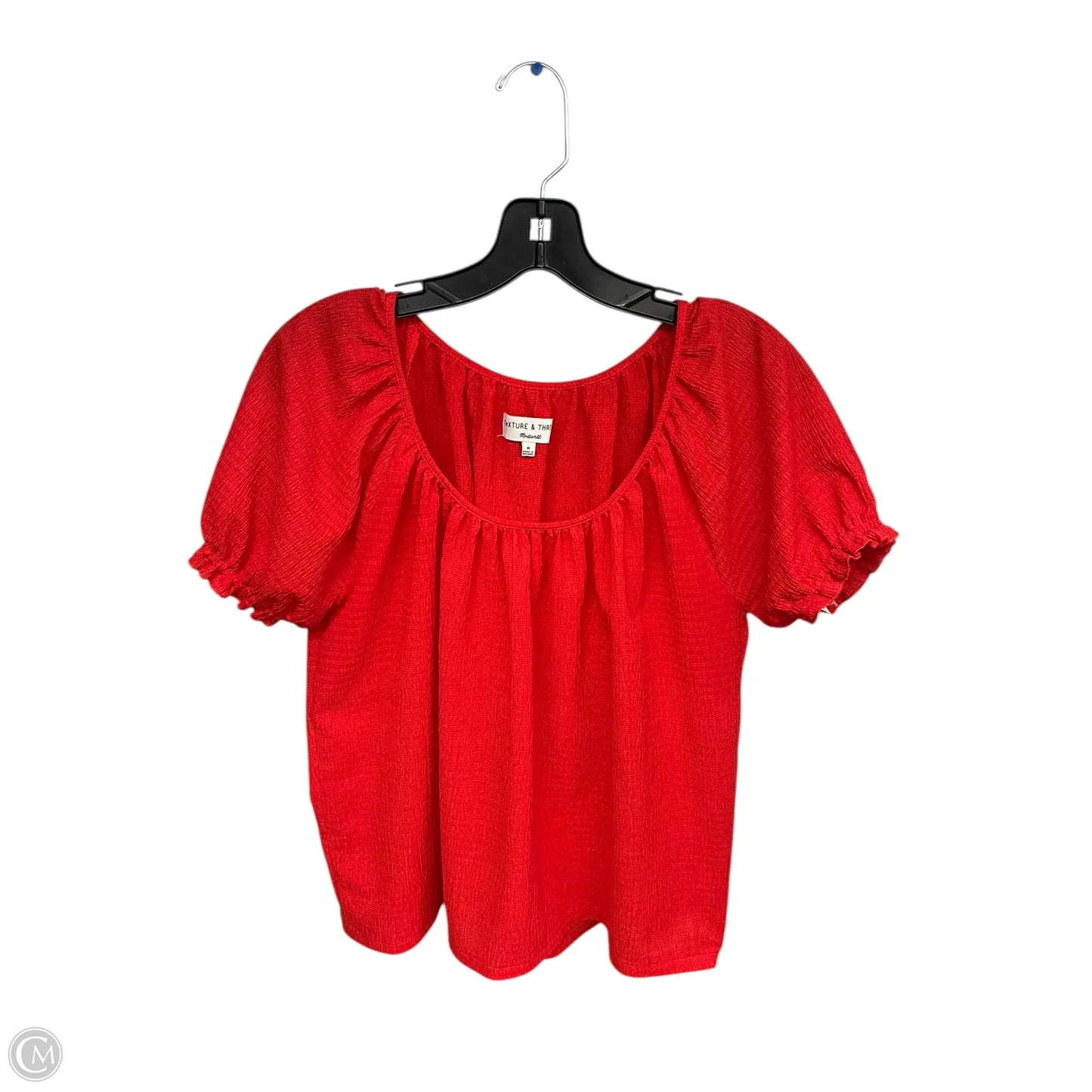 Top Short Sleeve By Madewell In Red, Size: M