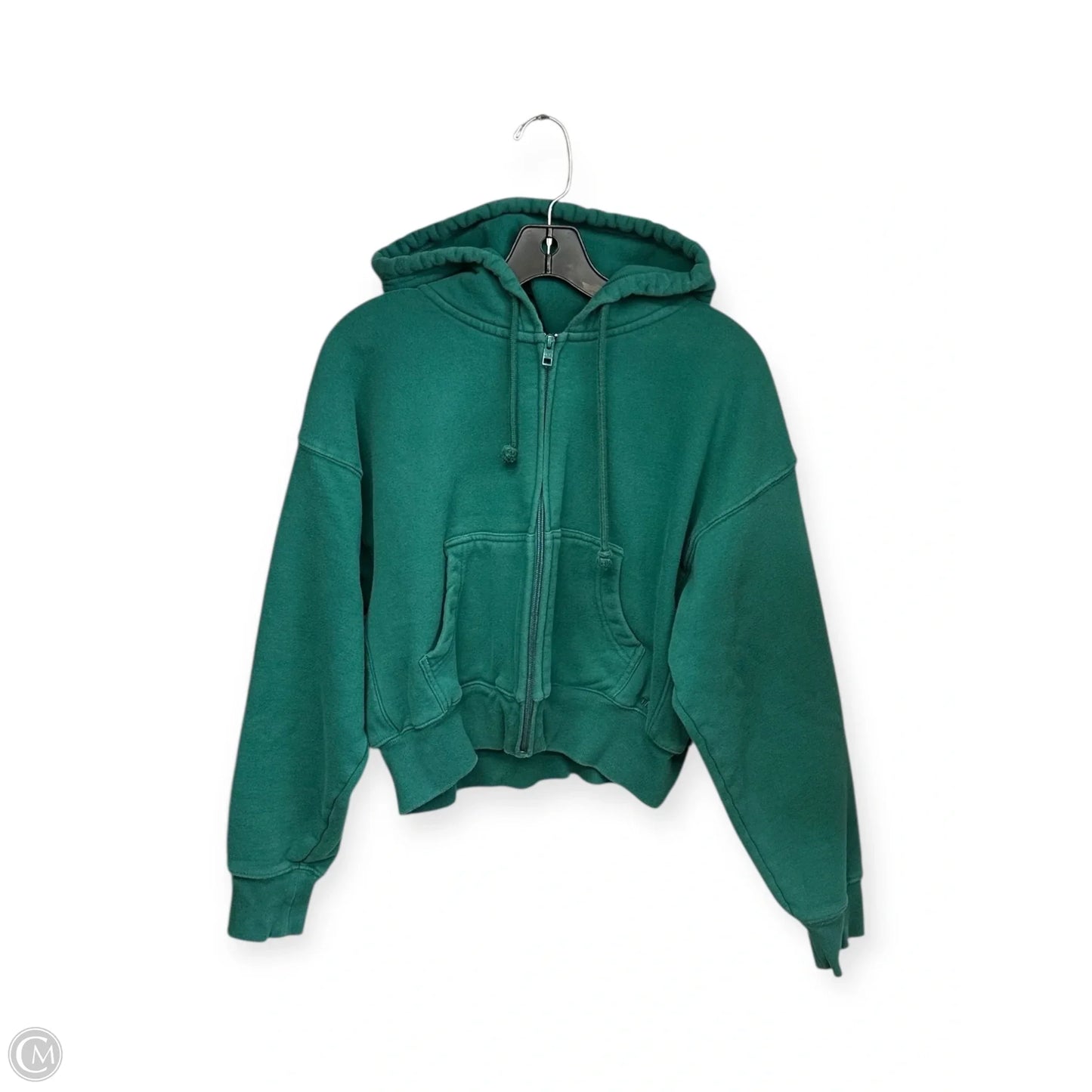 Athletic Sweatshirt Hoodie By Tna In Green, Size: M