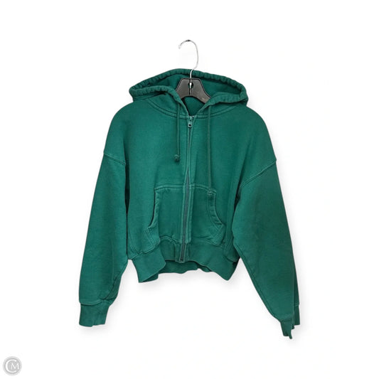 Athletic Sweatshirt Hoodie By Tna In Green, Size: M
