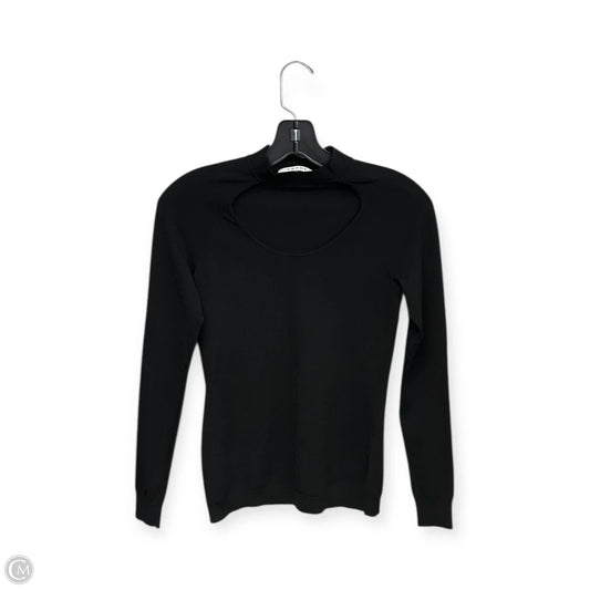 Top Long Sleeve By Frame In Black, Size: S