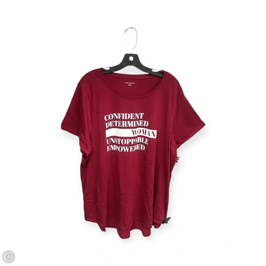 Top Short Sleeve By Lane Bryant In Red, Size: 3x