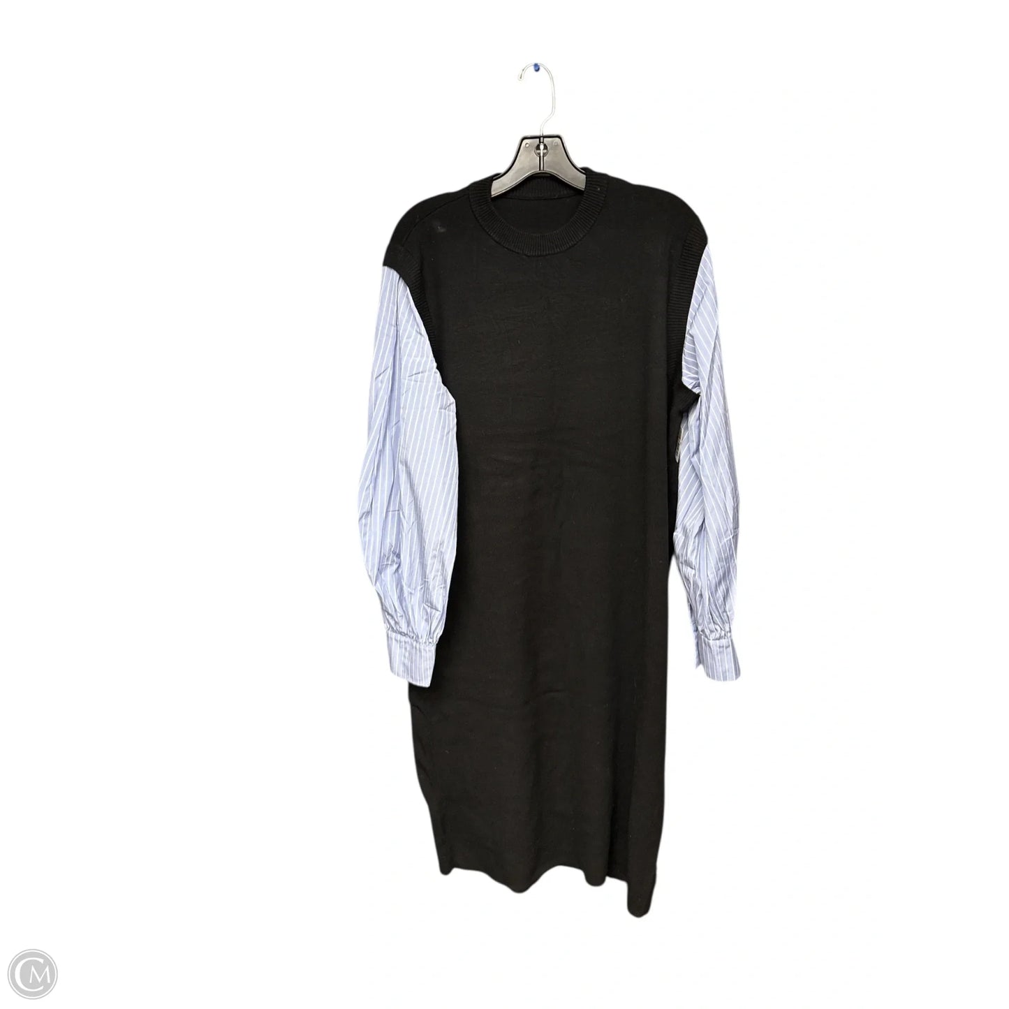 Dress Sweater By Clothes Mentor In Black & Blue, Size: L