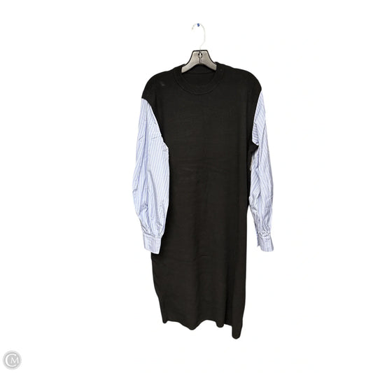 Dress Sweater By Clothes Mentor In Black & Blue, Size: L