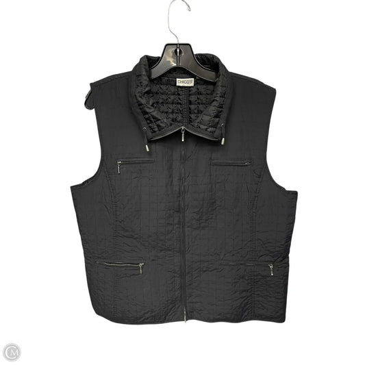 Vest Puffer & Quilted By Chicos In Black, Size: Xl