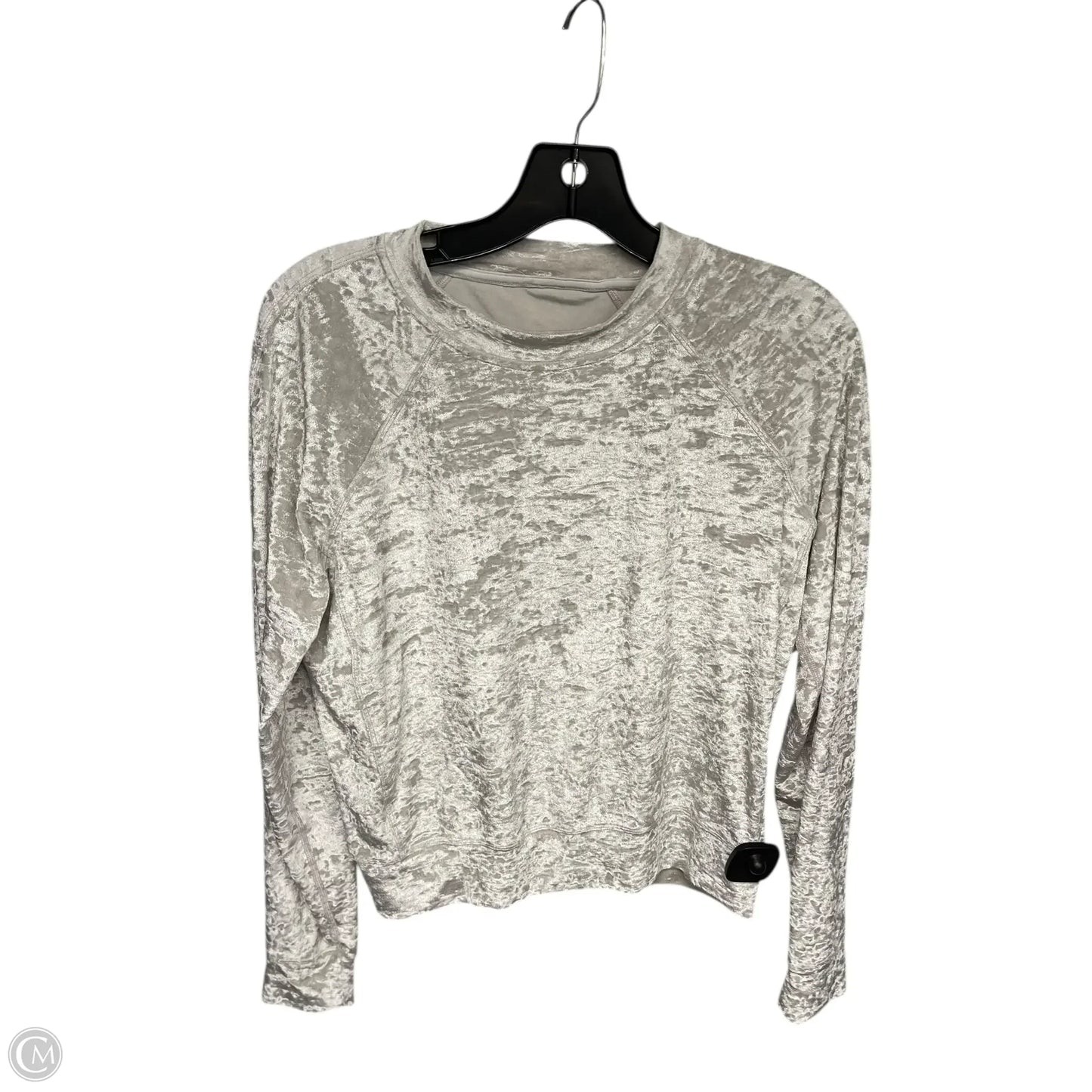 Top Long Sleeve By Lululemon In Ivory, Size: L