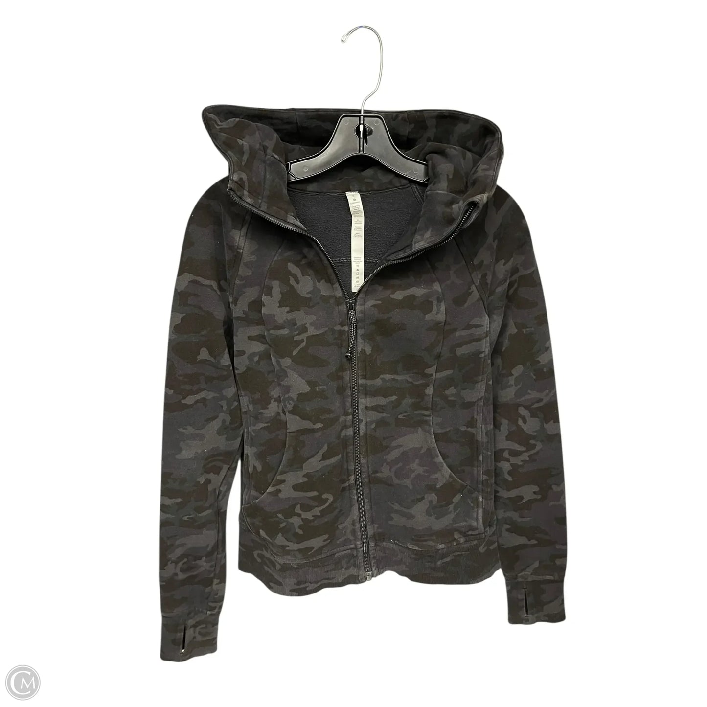 Athletic Sweatshirt Hoodie By Lululemon In Black, Size: 6