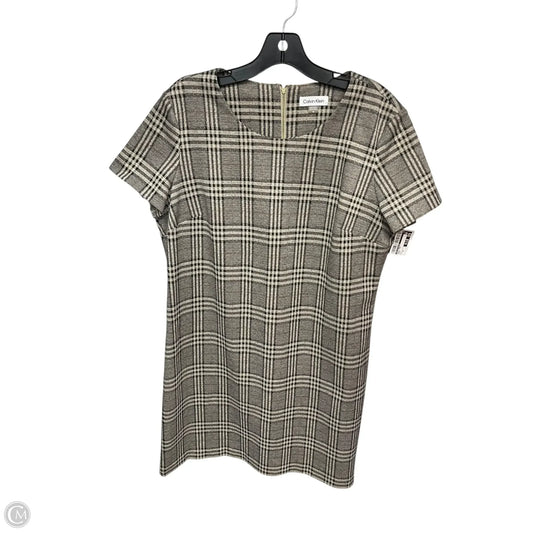 Dress Work By Calvin Klein In Brown, Size: 16