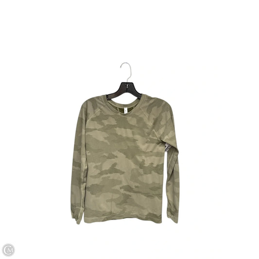 Athletic Top Long Sleeve Crewneck By Athleta In Green, Size: M