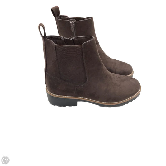 Boots Ankle Heels By Kensie In Brown, Size: 10