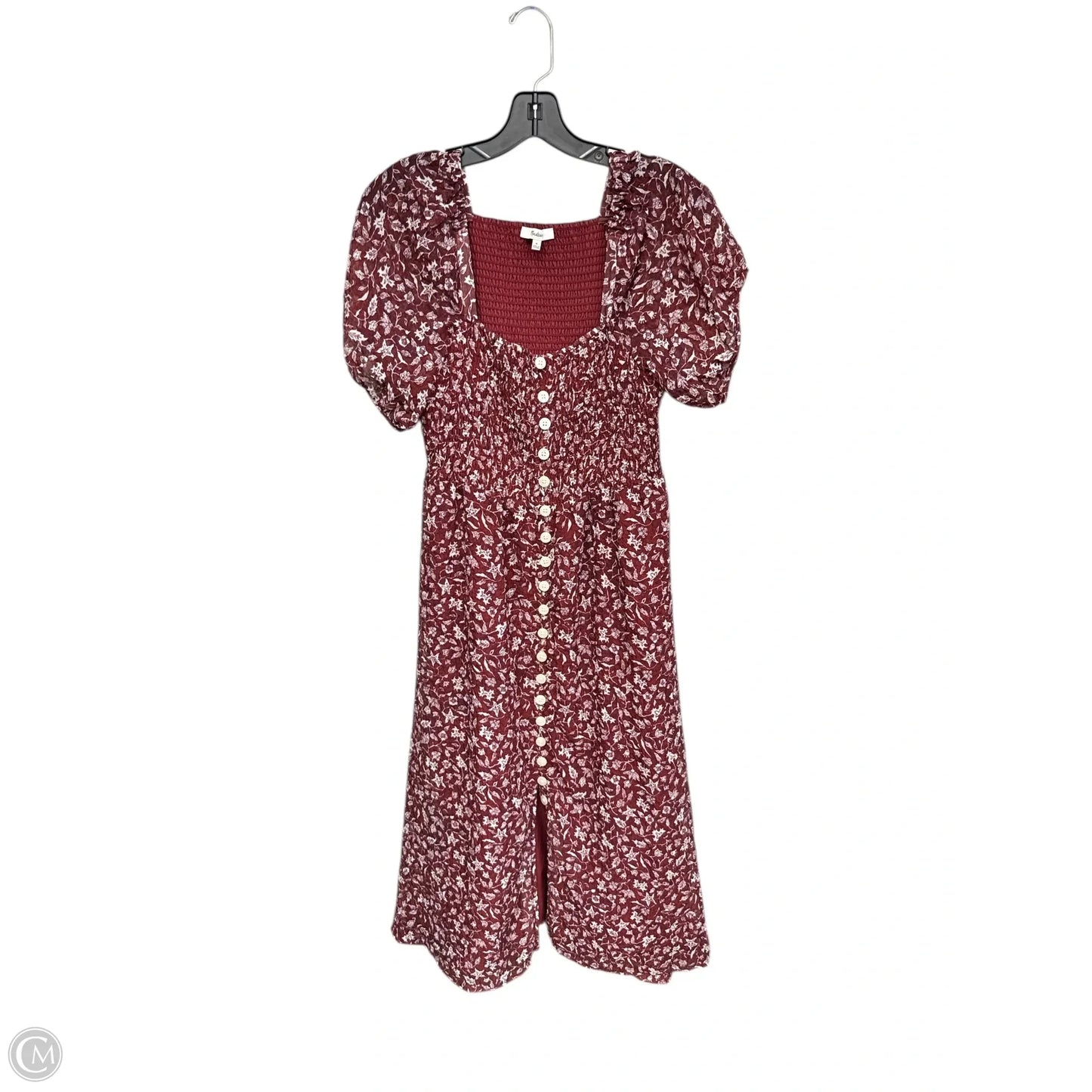 Dress Casual Maxi By Madewell In Red & White, Size: M