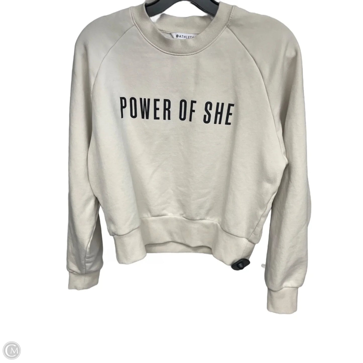 Athletic Sweatshirt Crewneck By Athleta In Beige, Size: S