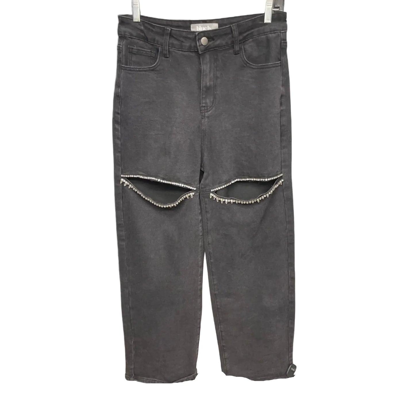 Jeans Wide Leg By Blue B In Black Denim, Size: M