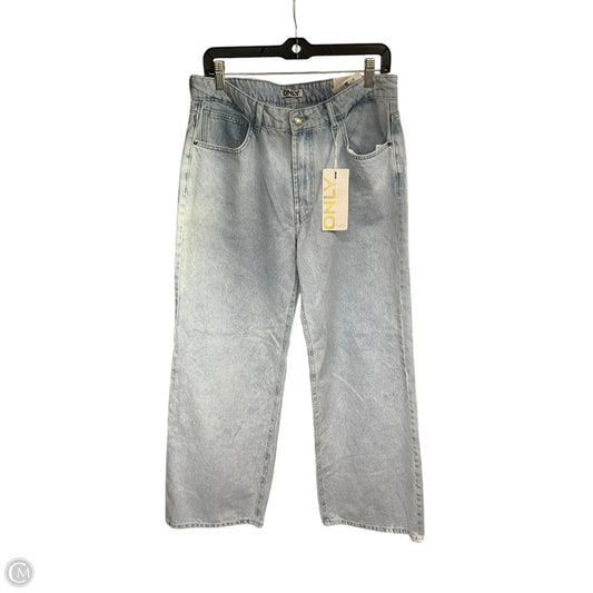 Jeans Straight By ONLY In Blue Denim, Size: 14