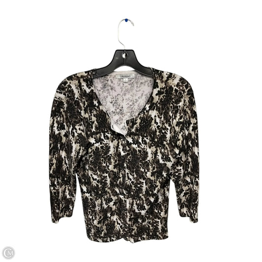 Cardigan By Cardigan In Brown & Cream, Size: L