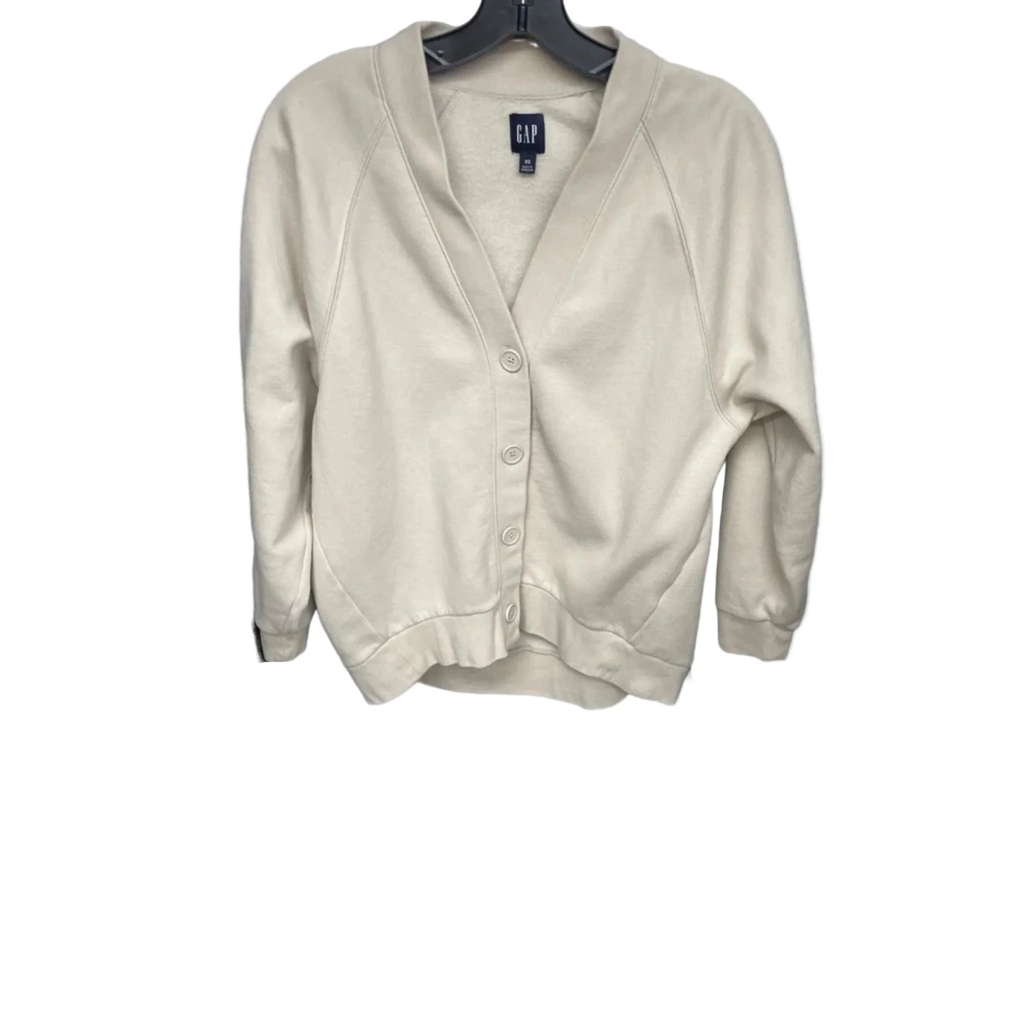 Sweater Cardigan By Gap In Cream, Size: Xs