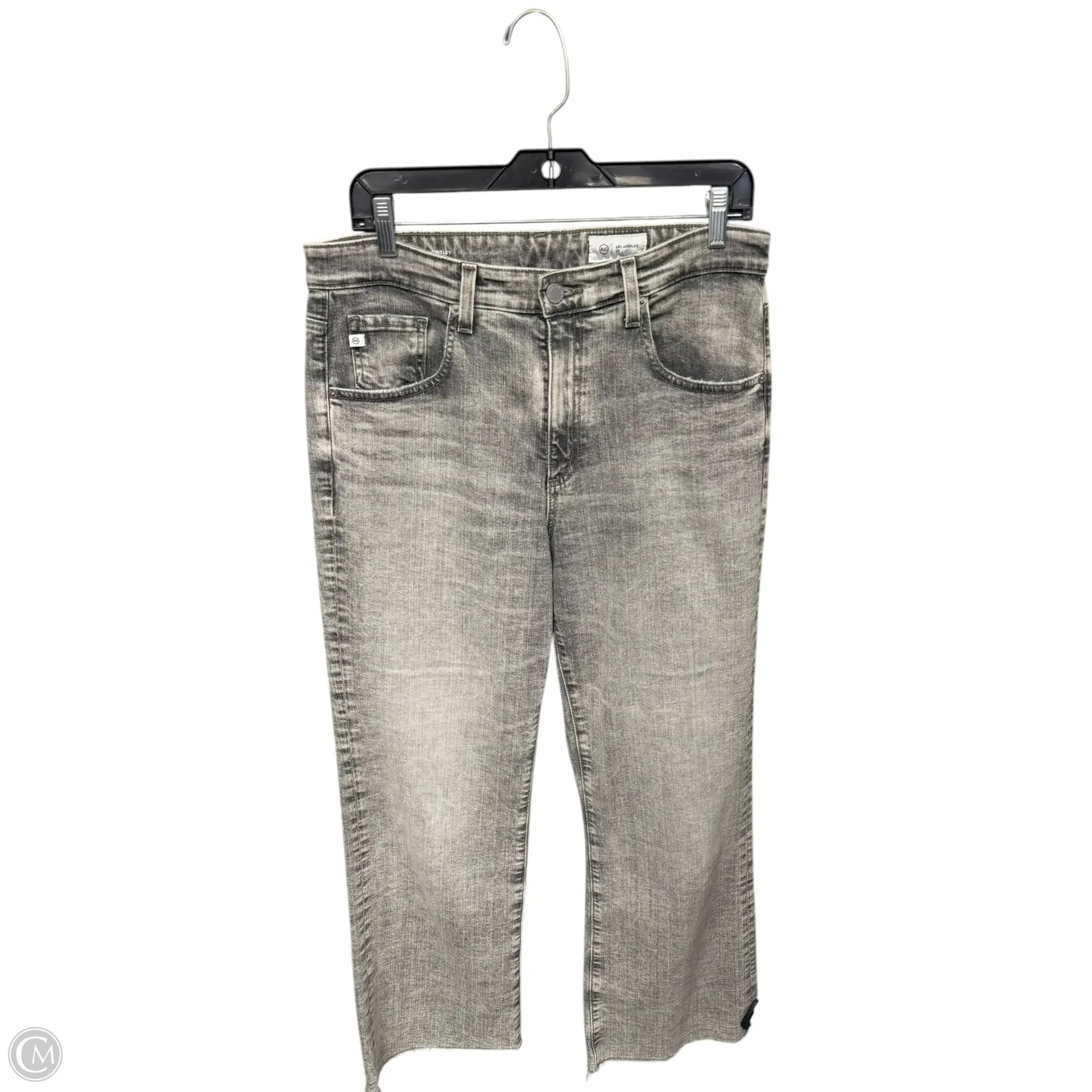 Jeans Cropped By Adriano Goldschmied In Grey, Size: 30