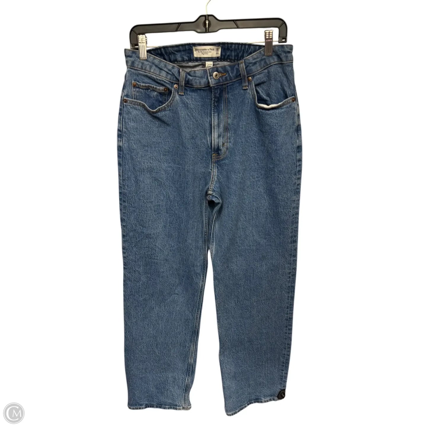 Jeans Straight By Abercrombie And Fitch In Blue Denim, Size: 30