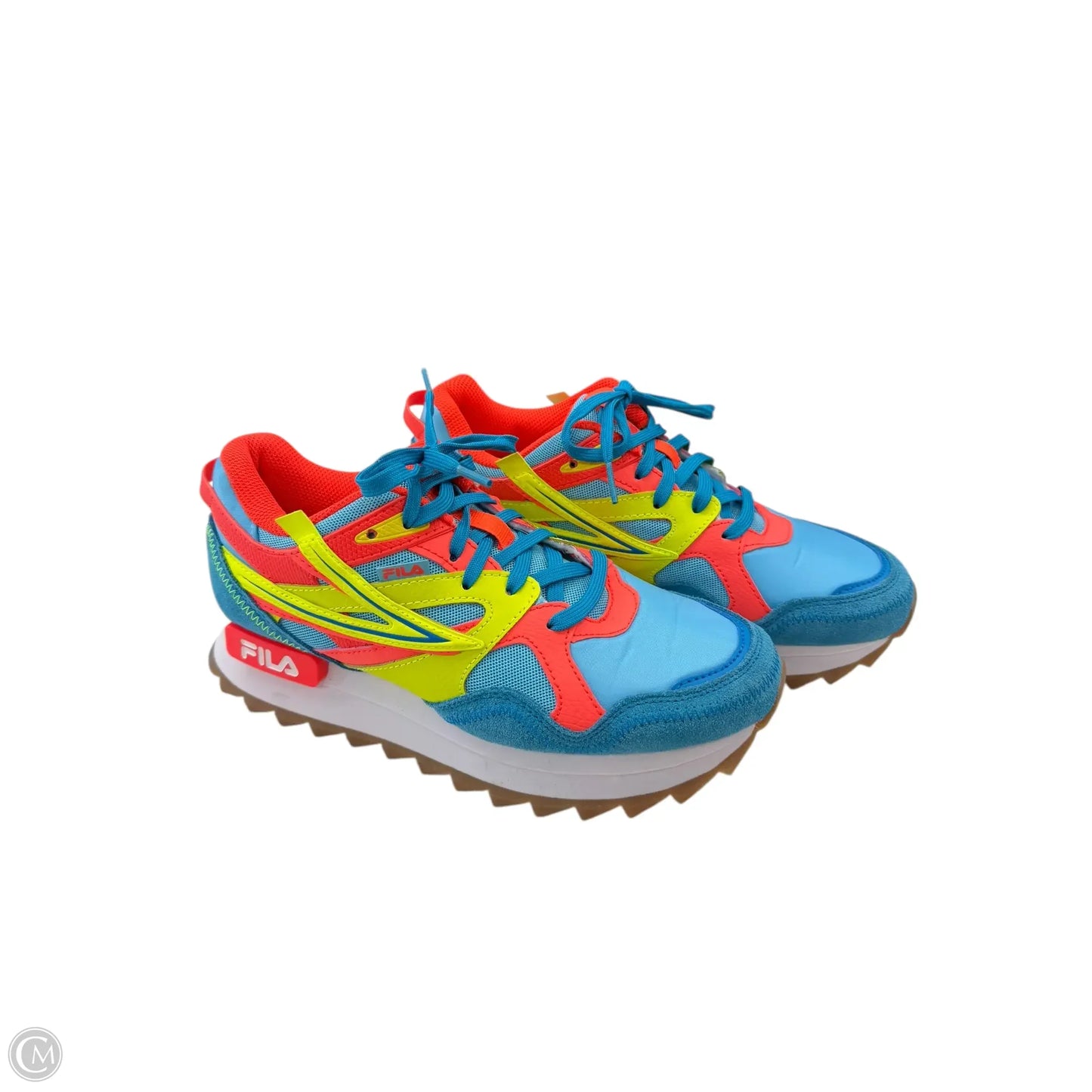 Shoes Sneakers By Fila In Blue & Orange, Size: 9