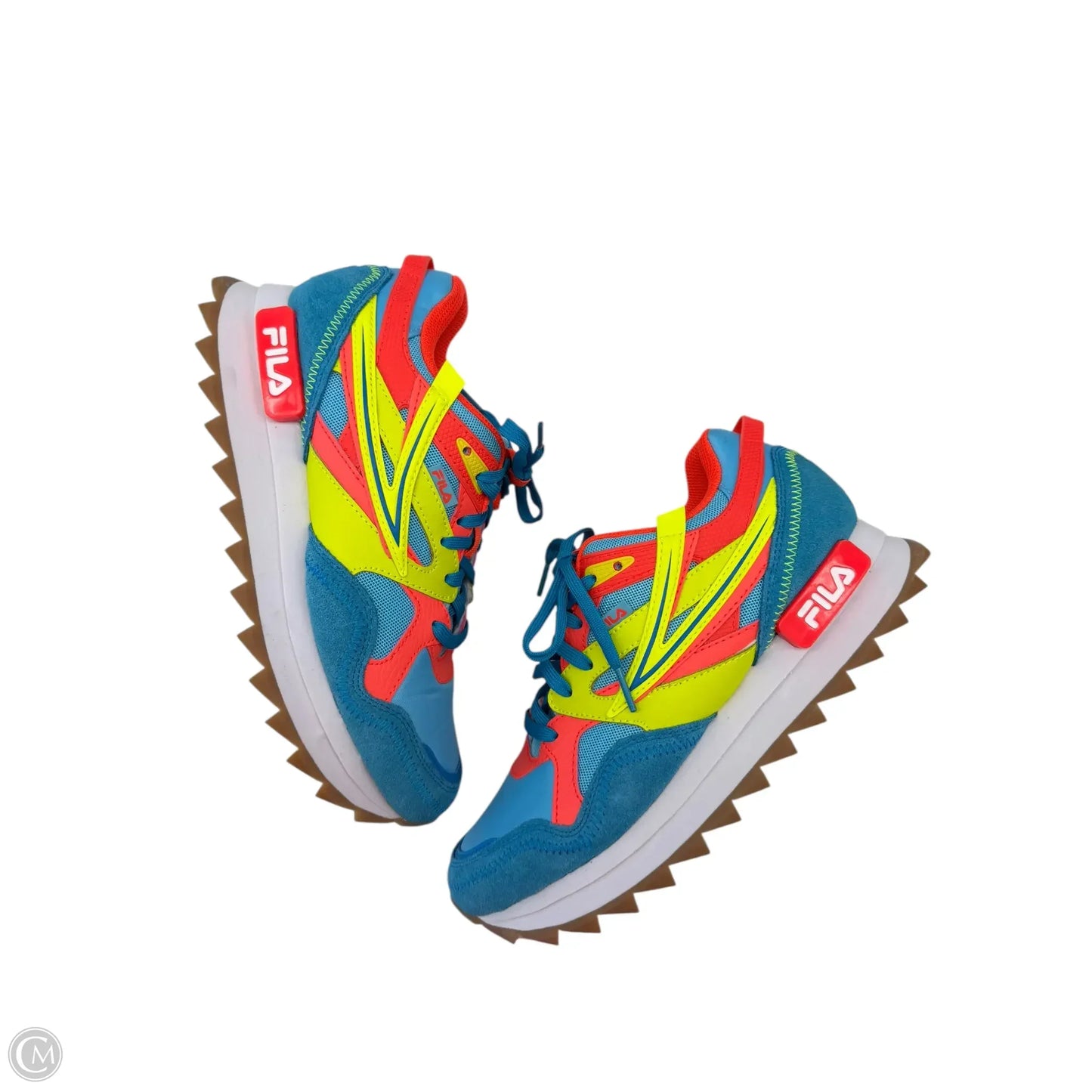 Shoes Sneakers By Fila In Blue & Orange, Size: 9