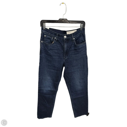 Jeans Straight By Rag And Bone In Blue Denim, Size: 28