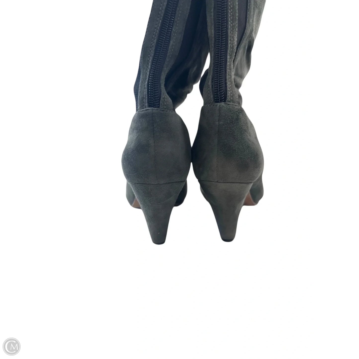 Boots Mid-calf Heels By Indigo In Grey, Size: 7