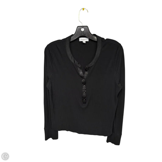 Top Long Sleeve By Evereve In Black, Size: L