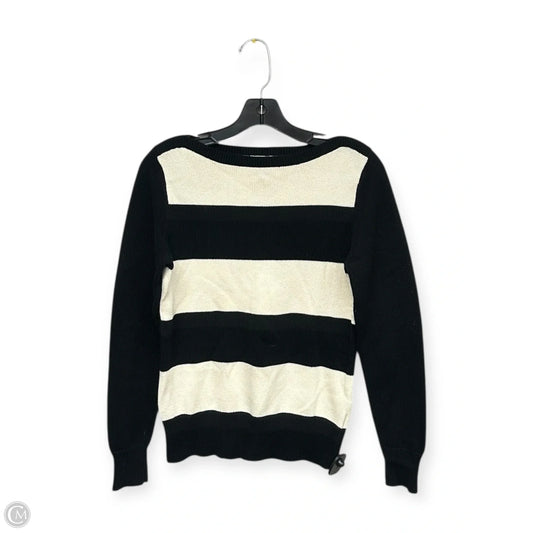 Sweater By Lauren By Ralph Lauren In Black & Cream, Size: S