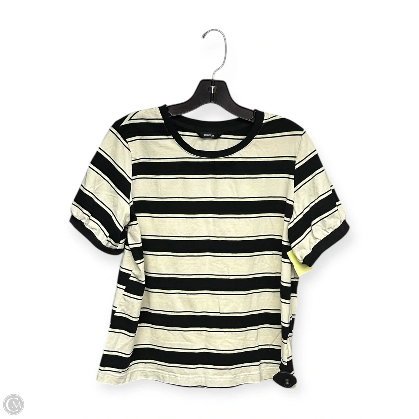 Top Short Sleeve By Dokotoo In Black & Cream, Size: M