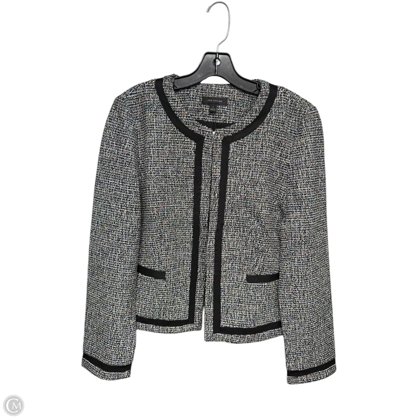Blazer By Ann Taylor In Black & Cream, Size: 10