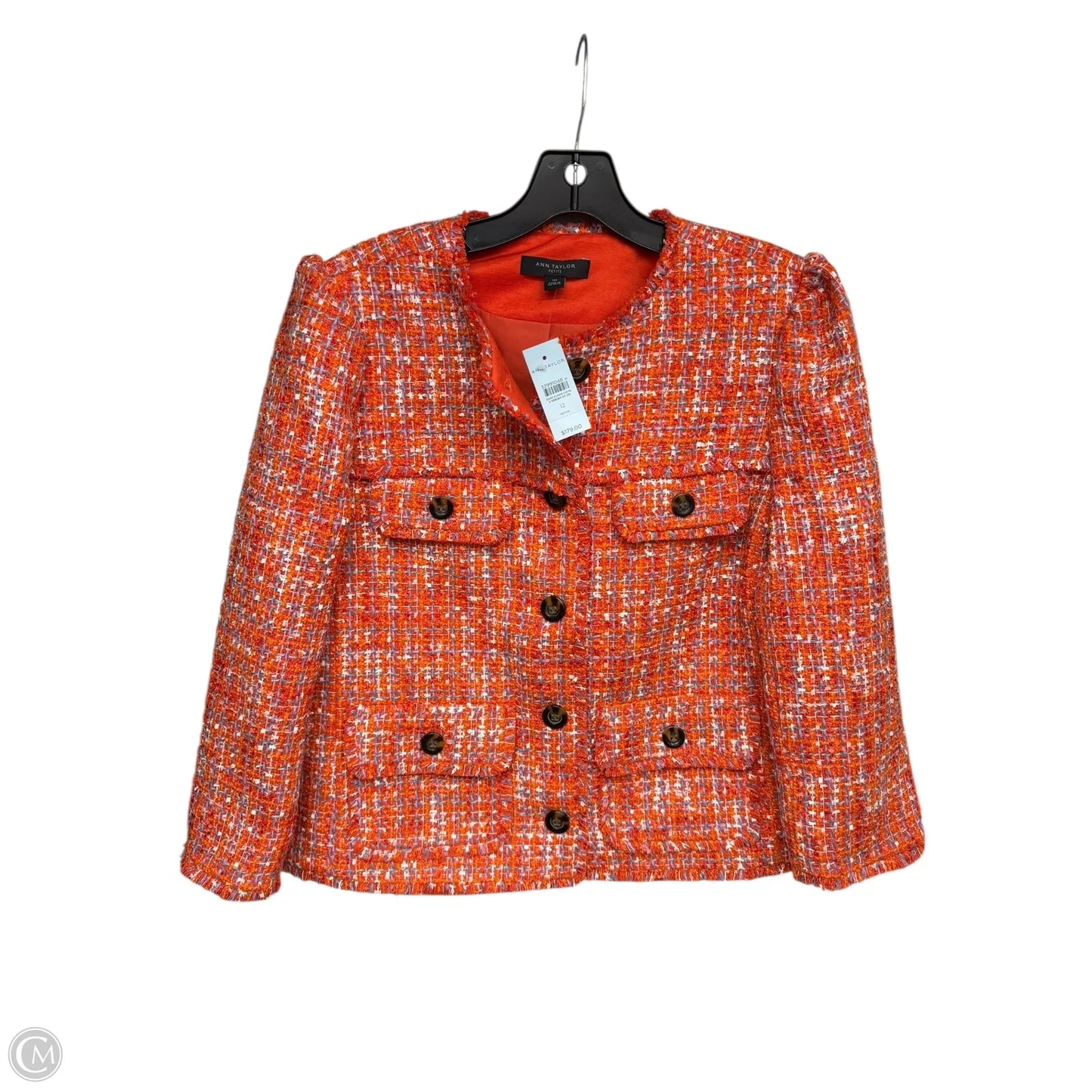 Blazer By Ann Taylor In Orange, Size: 12
