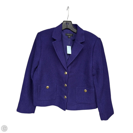 Blazer By Ann Taylor In Purple, Size: 14p