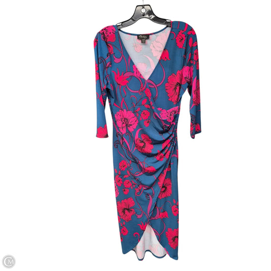 Dress Party Midi By Thalia Sodi In Blue & Pink, Size: S