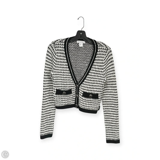 Cardigan By London In Black & White, Size: S