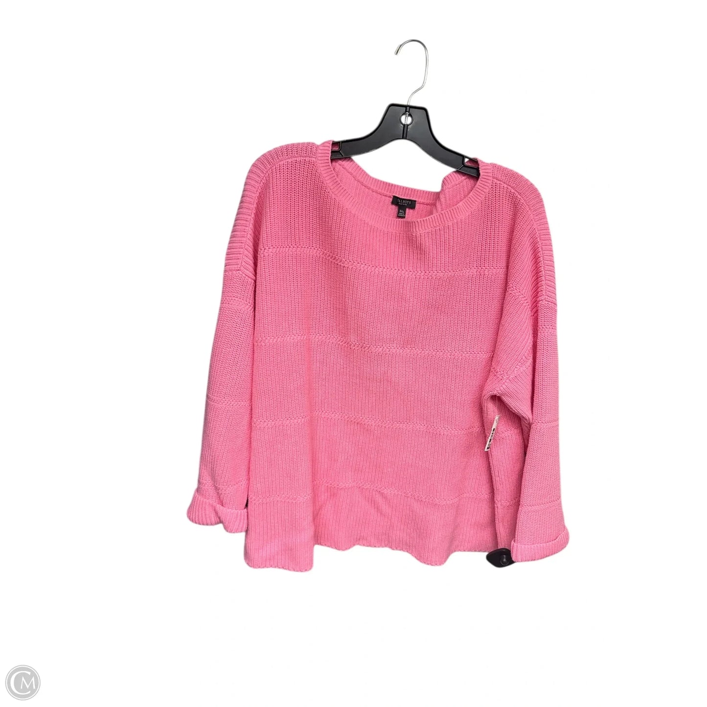 Sweater By Talbots In Pink, Size: 3x
