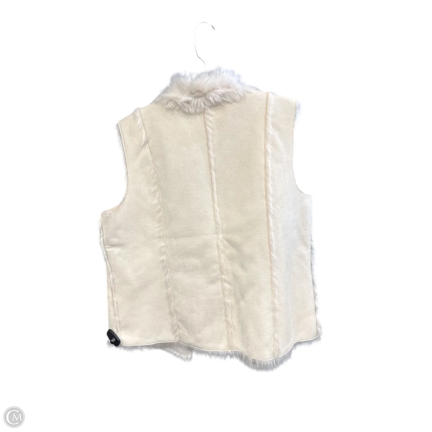 Vest Faux Fur & Sherpa By Coldwater Creek In White, Size: L