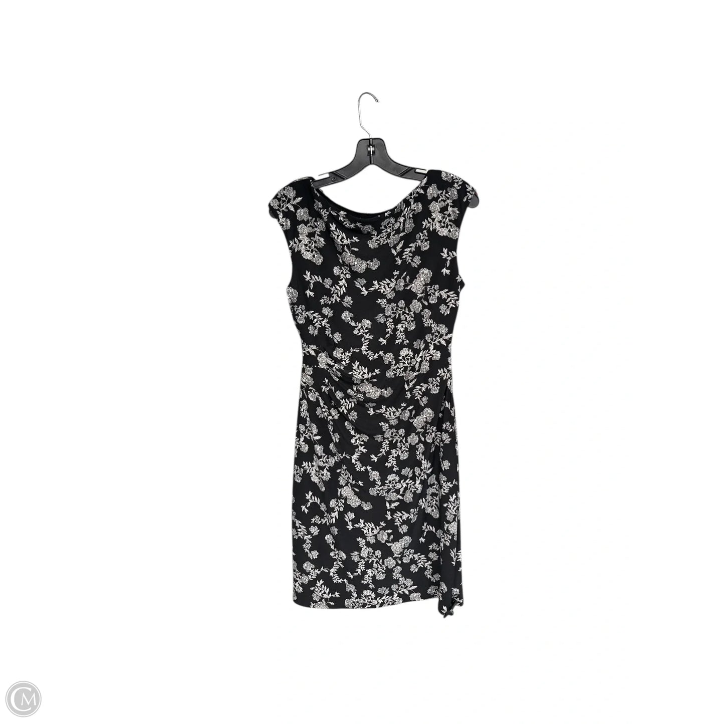 Dress Party Midi By Lauren By Ralph Lauren In Black & White, Size: 10