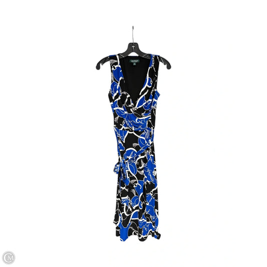 Dress Casual Midi By Lauren By Ralph Lauren In Black & Blue, Size: 6