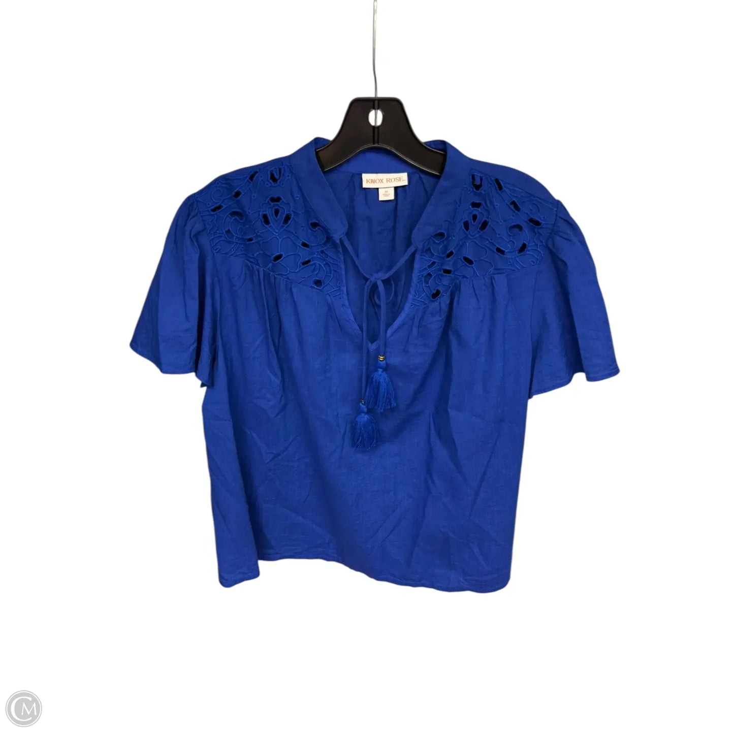 Top Short Sleeve By Knox Rose In Blue, Size: M